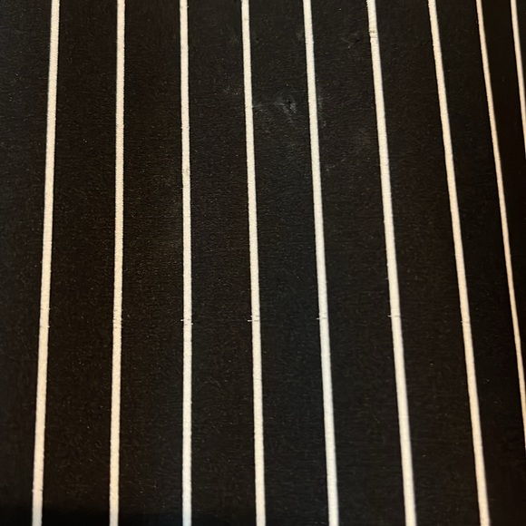 Rena Rowan women’s silk blouse in black w/cream stripe. Size 14 - Picture 2 of 4